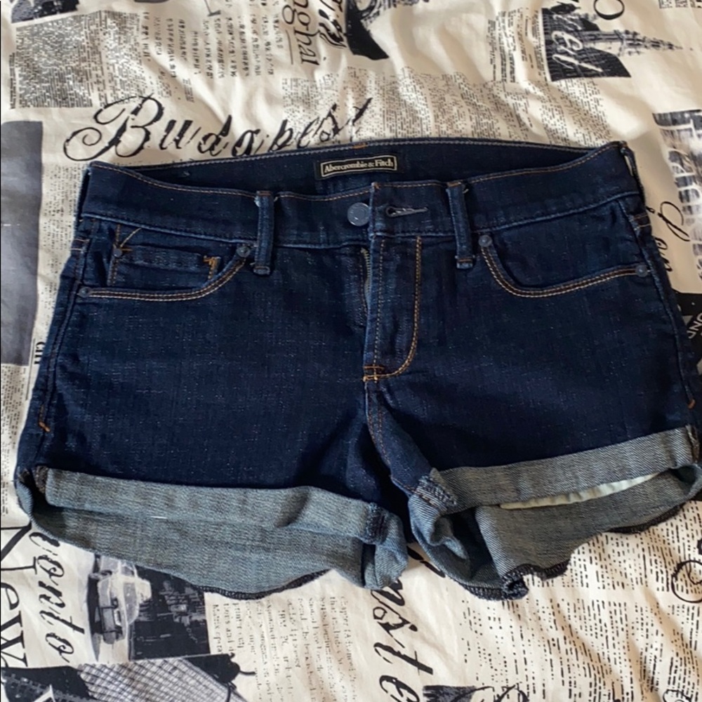 Blue jean mini shorts